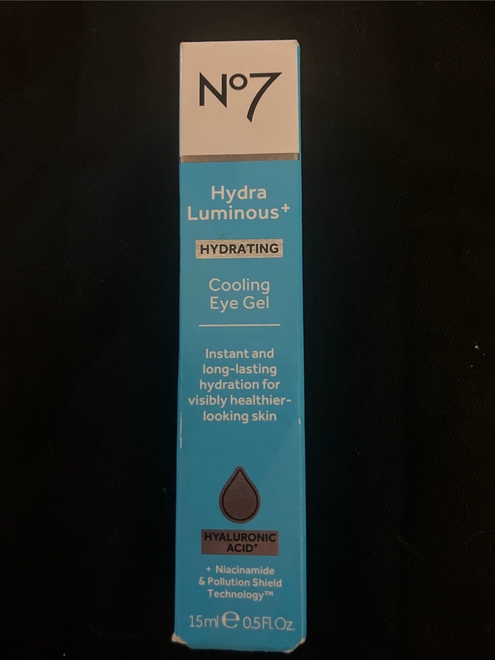 No7 Hydra Luminous+ Cooling Eye Gel — Hydrating New in Box